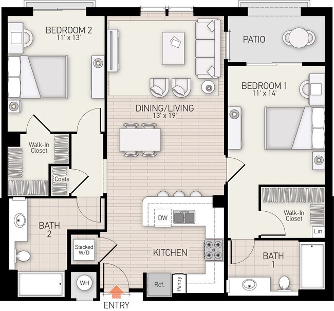 River View V - Plan J 546 floor plan